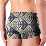 Vintage Geometric Leaf Pattern Print Men's Boxer Briefs