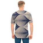 Vintage Geometric Leaf Pattern Print Men's T-Shirt