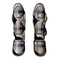 Vintage Geometric Leaf Pattern Print Muay Thai Shin Guards