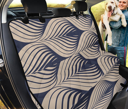 Vintage Geometric Leaf Pattern Print Pet Car Back Seat Cover