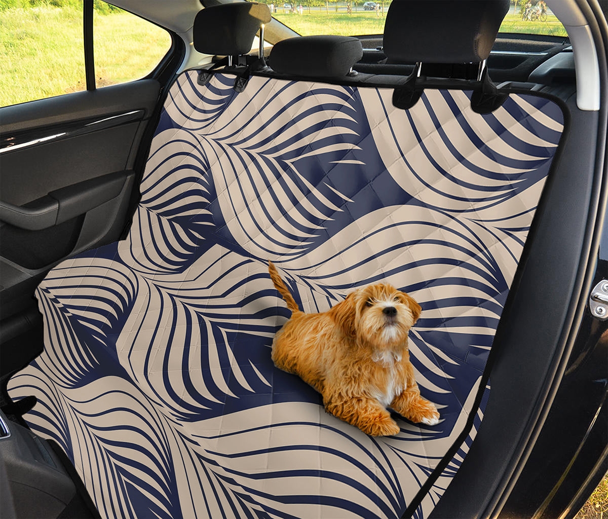 Vintage Geometric Leaf Pattern Print Pet Car Back Seat Cover