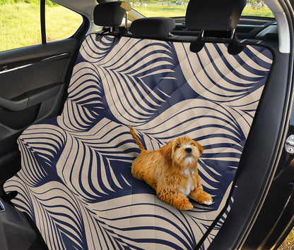 Vintage Geometric Leaf Pattern Print Pet Car Back Seat Cover