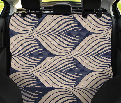 Vintage Geometric Leaf Pattern Print Pet Car Back Seat Cover