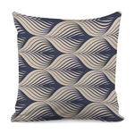 Vintage Geometric Leaf Pattern Print Pillow Cover