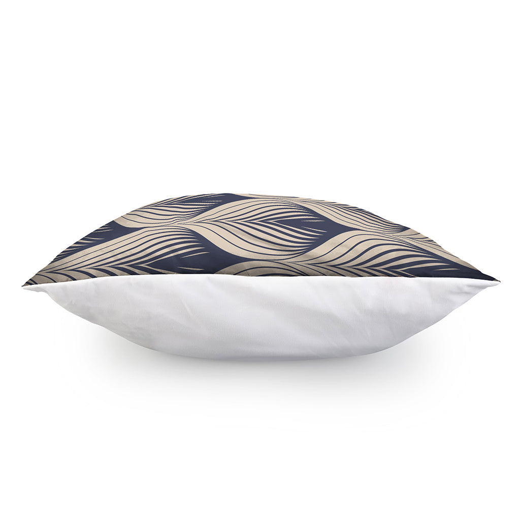 Vintage Geometric Leaf Pattern Print Pillow Cover
