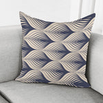 Vintage Geometric Leaf Pattern Print Pillow Cover