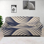 Vintage Geometric Leaf Pattern Print Sofa Cover