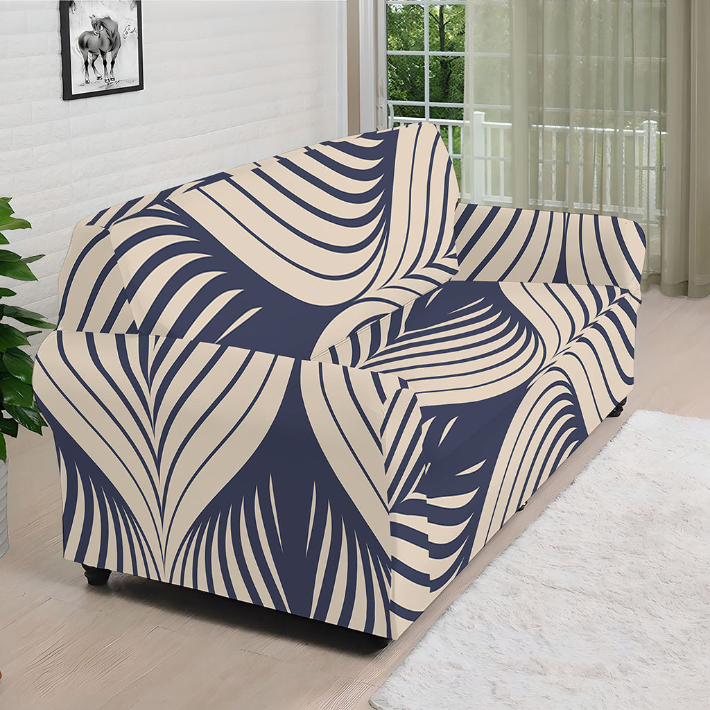 Vintage Geometric Leaf Pattern Print Sofa Cover