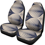 Vintage Geometric Leaf Pattern Print Universal Fit Car Seat Covers