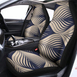 Vintage Geometric Leaf Pattern Print Universal Fit Car Seat Covers