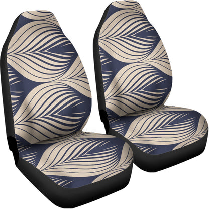 Vintage Geometric Leaf Pattern Print Universal Fit Car Seat Covers