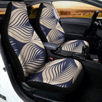 Vintage Geometric Leaf Pattern Print Universal Fit Car Seat Covers