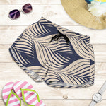 Vintage Geometric Leaf Pattern Print Women's Shorts