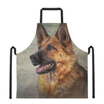 Vintage German Shepherd Portrait Print Apron