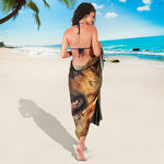 Vintage German Shepherd Portrait Print Beach Sarong Wrap