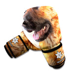 Vintage German Shepherd Portrait Print Boxing Gloves