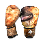 Vintage German Shepherd Portrait Print Boxing Gloves