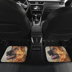 Vintage German Shepherd Portrait Print Front and Back Car Floor Mats