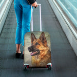 Vintage German Shepherd Portrait Print Luggage Cover