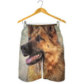 Vintage German Shepherd Portrait Print Men's Shorts