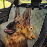 Vintage German Shepherd Portrait Print Pet Car Back Seat Cover