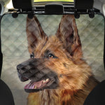 Vintage German Shepherd Portrait Print Pet Car Back Seat Cover