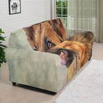 Vintage German Shepherd Portrait Print Sofa Cover