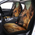 Vintage German Shepherd Portrait Print Universal Fit Car Seat Covers