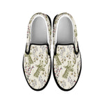 Vintage Giraffe Print Black Slip On Shoes
