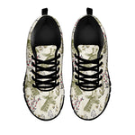 Vintage Giraffe Print Black Sneakers