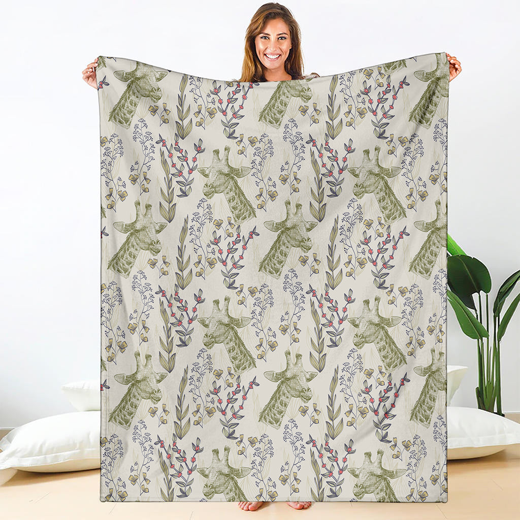 Vintage Giraffe Print Blanket