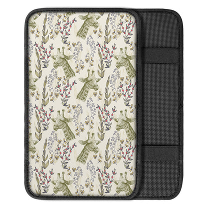 Vintage Giraffe Print Car Center Console Cover