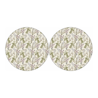 Vintage Giraffe Print Car Coasters