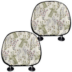 Vintage Giraffe Print Car Headrest Covers