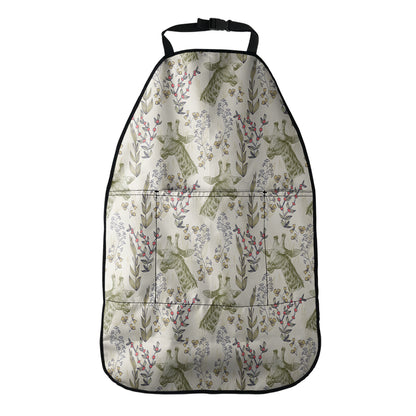 Vintage Giraffe Print Car Seat Organizers