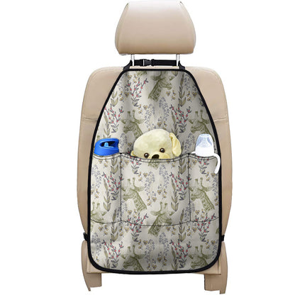 Vintage Giraffe Print Car Seat Organizers