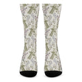 Vintage Giraffe Print Crew Socks