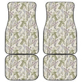 Vintage Giraffe Print Front and Back Car Floor Mats