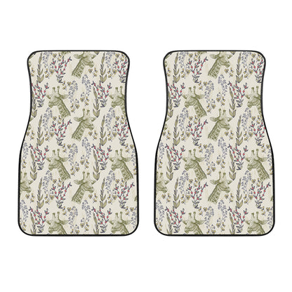 Vintage Giraffe Print Front Car Floor Mats