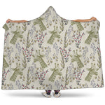 Vintage Giraffe Print Hooded Blanket