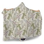 Vintage Giraffe Print Hooded Blanket