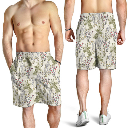 Vintage Giraffe Print Men's Shorts