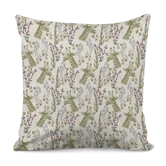 Vintage Giraffe Print Pillow Cover