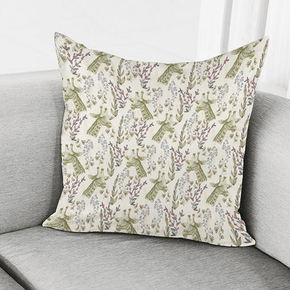 Vintage Giraffe Print Pillow Cover
