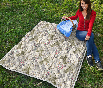 Vintage Giraffe Print Quilt