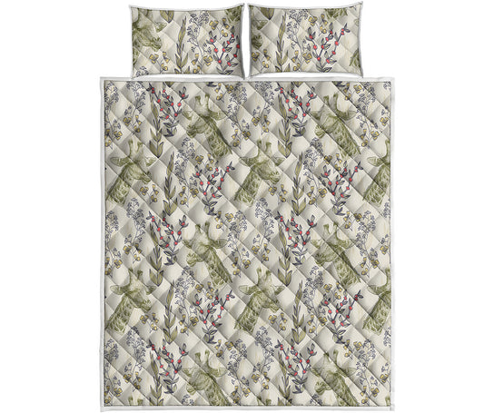 Vintage Giraffe Print Quilt Bed Set