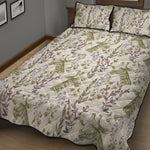 Vintage Giraffe Print Quilt Bed Set