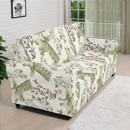 Vintage Giraffe Print Sofa Cover