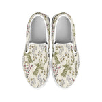 Vintage Giraffe Print White Slip On Shoes