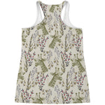 Vintage Giraffe Print Women's Racerback Tank Top